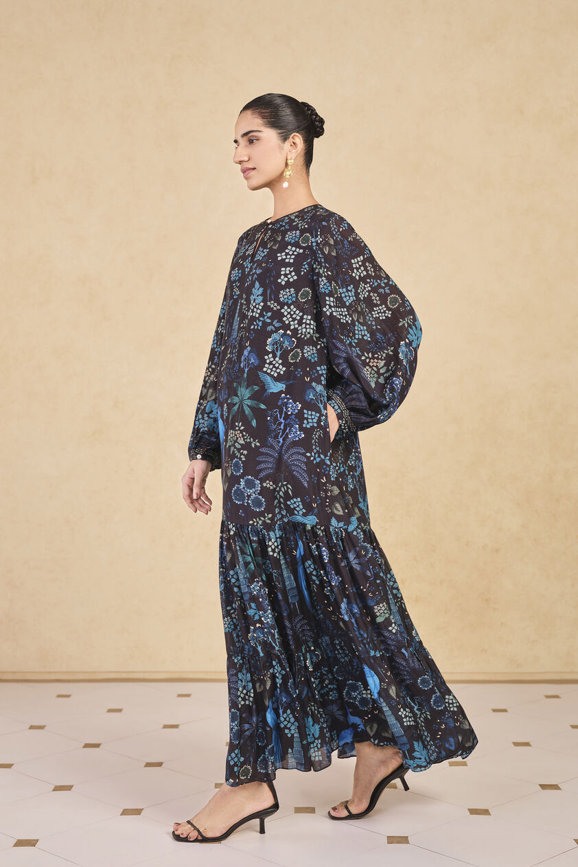 Avis Printed Kaftan - Blue, Blue, image 3